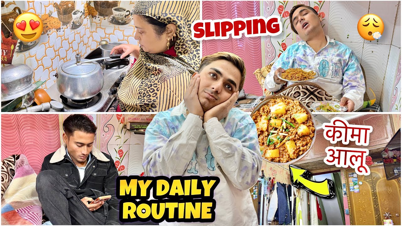 My first DAILY ROUTINE🔥बहुत mushkil हे vlogging abbu gaye 15 saal bad movie dakhne😳kima aalu recipe