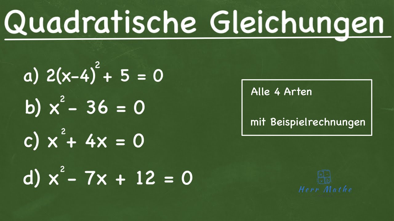 Quadratische Gleichungen lösen (mit Beispielen)