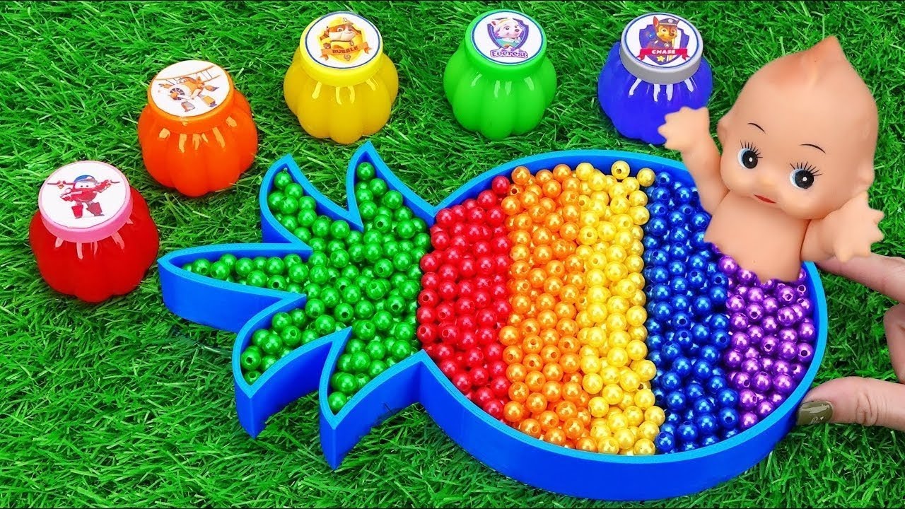 ASMR Satisfying Video | How To Make Rainbow Pineapple Bathtub With Mixing Beads Cutting