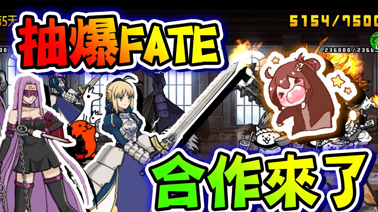 『貓咪大戰爭』FATE合作來了！肯定抽到爆，最好用的是她！！【巧克力】