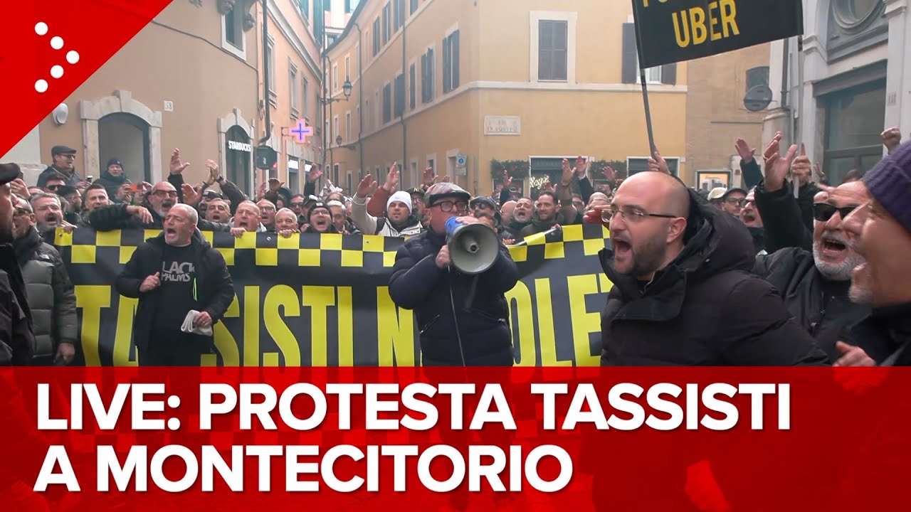 LIVE Sciopero nazionale taxi, la manifestazione a Montecitorio: diretta video
