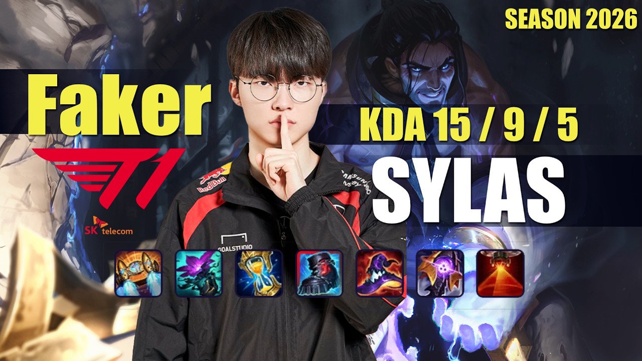 T1 Faker SYLAS vs AHRI Mid - Patch 26.13 KR Ranked | lolrec