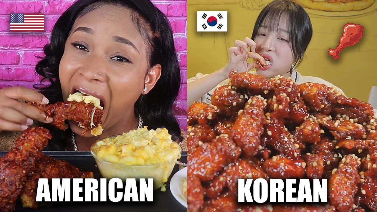 AMERICAN VS KOREAN MUKBANGERS!
