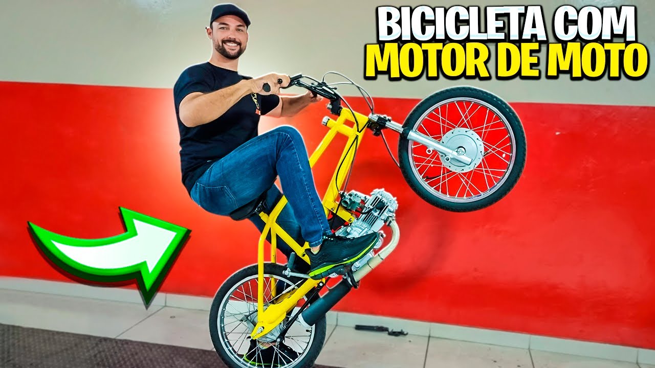 BMX MOTORIZADA! 🚳 BICICLETA COM MOTOR DE MOTO! 🔥