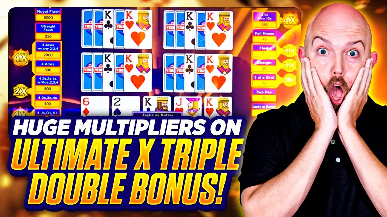 Ultimate X Gold Video Poker | HUGE Multipliers on Two Games!