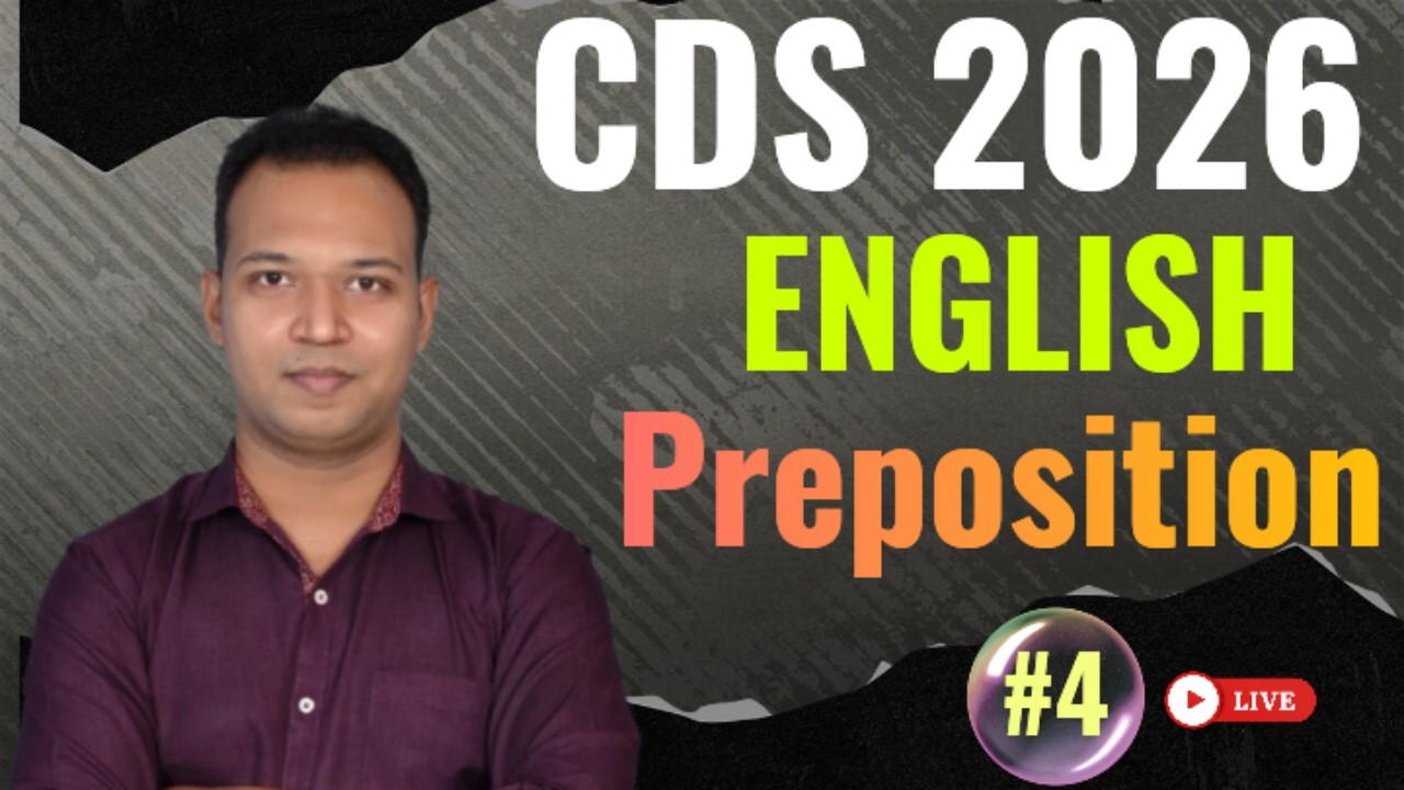 Preposition in English grammar for CDS 2026 | Class-4 | CDS 2026 Preposition English  #cds2026 #cds