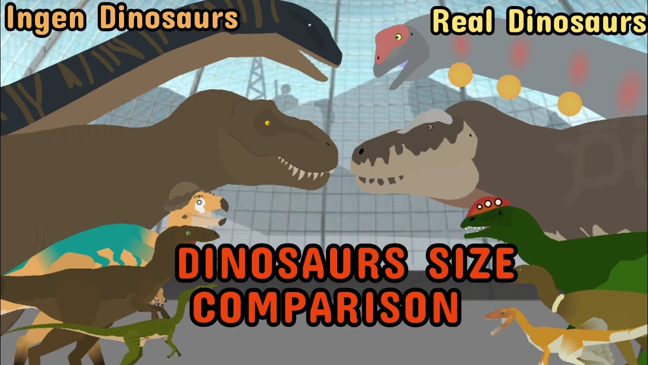 Jurassic Park/World Size Comparison with Real Dinosaurs! 2500 Subscribers Special! (Stick Nodes)