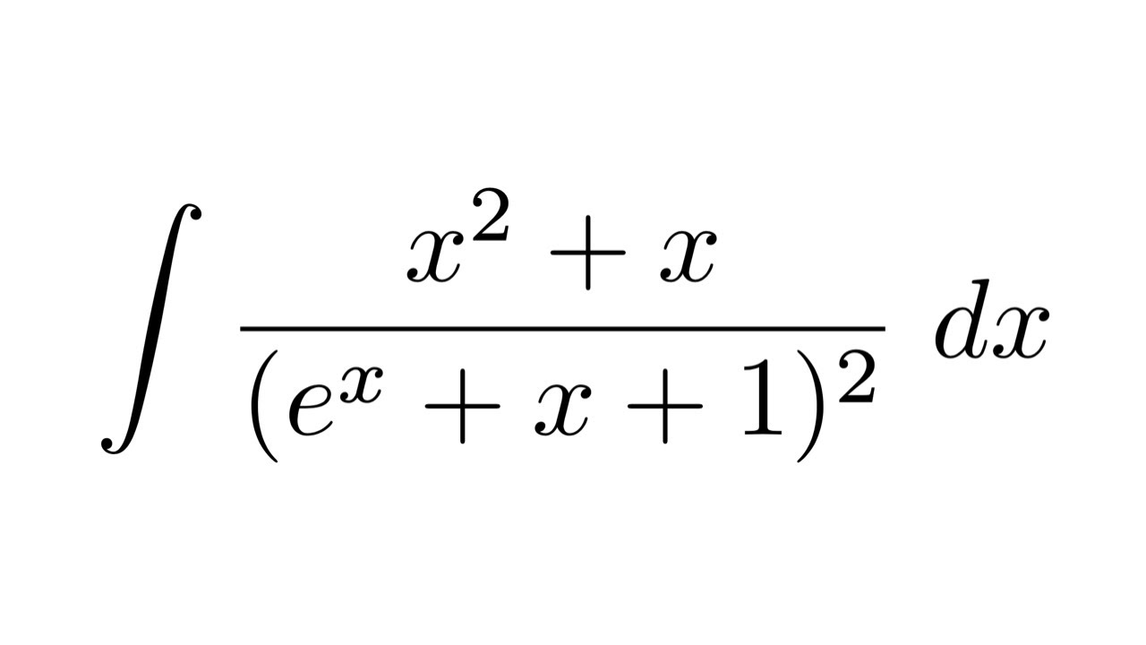 Integral of (x^2+x)/(e^x+x+1)^2