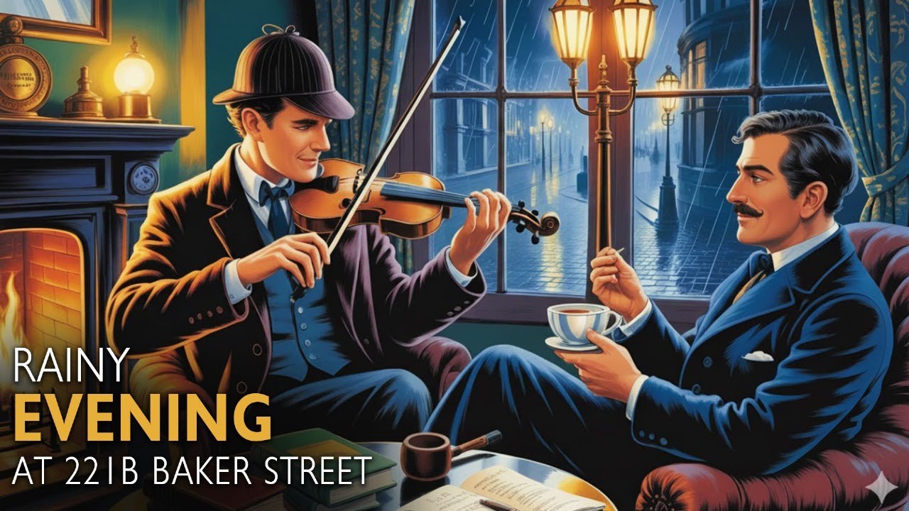 Fall Asleep to Rainy Evening at 221B Baker Street | A Cozy Sherlock Holmes Sleep Story