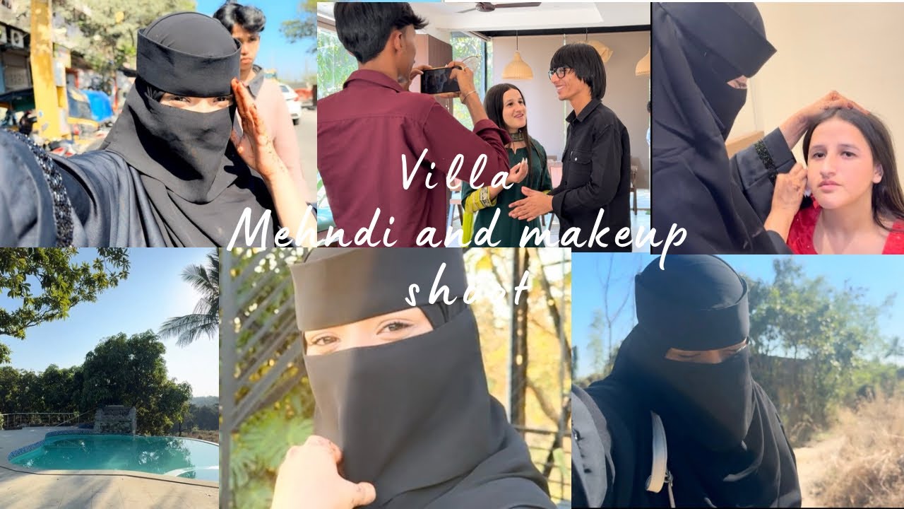 Nakli dulhan ka mehndi or makeup order🤔 #shoot #mehndi #henna #villa #funday #hijabi #modesty #viral