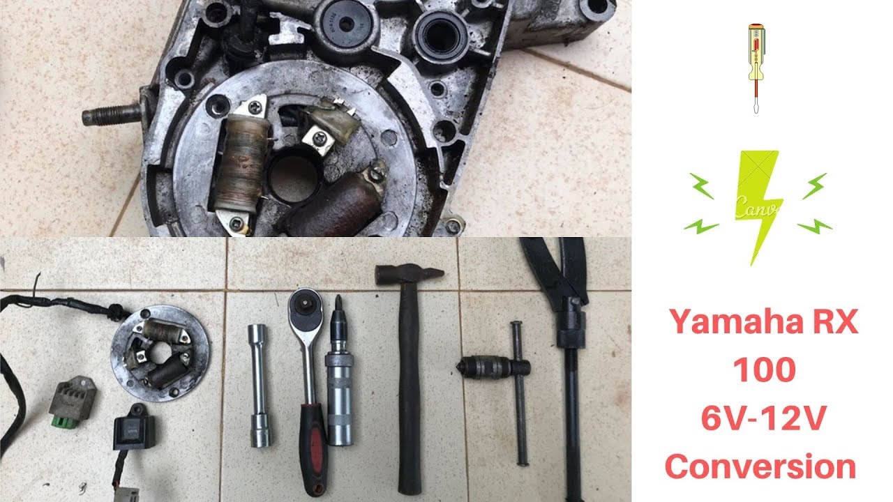 Yamaha RX 100 6V to 12V conversion.