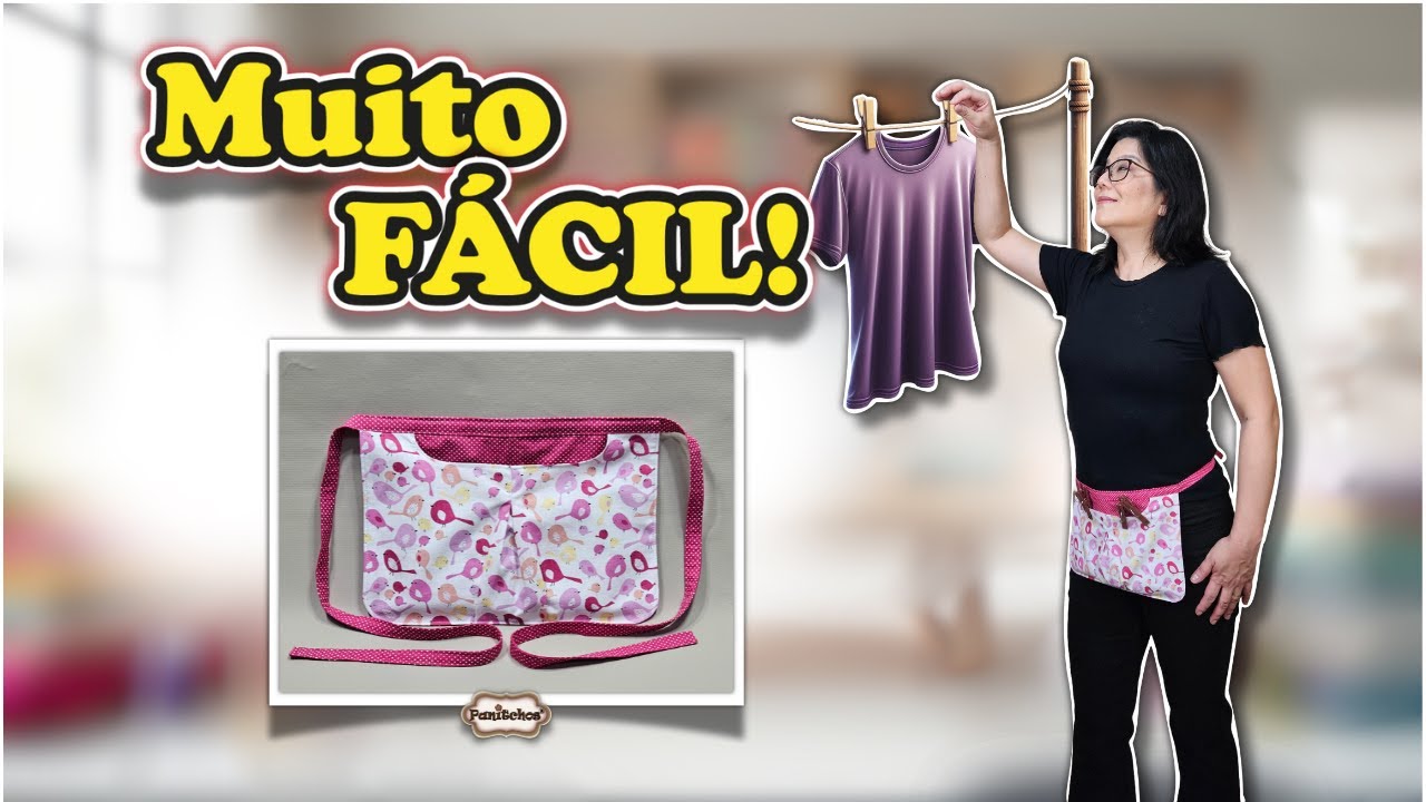 Avental porta PRENDEDOR de roupas