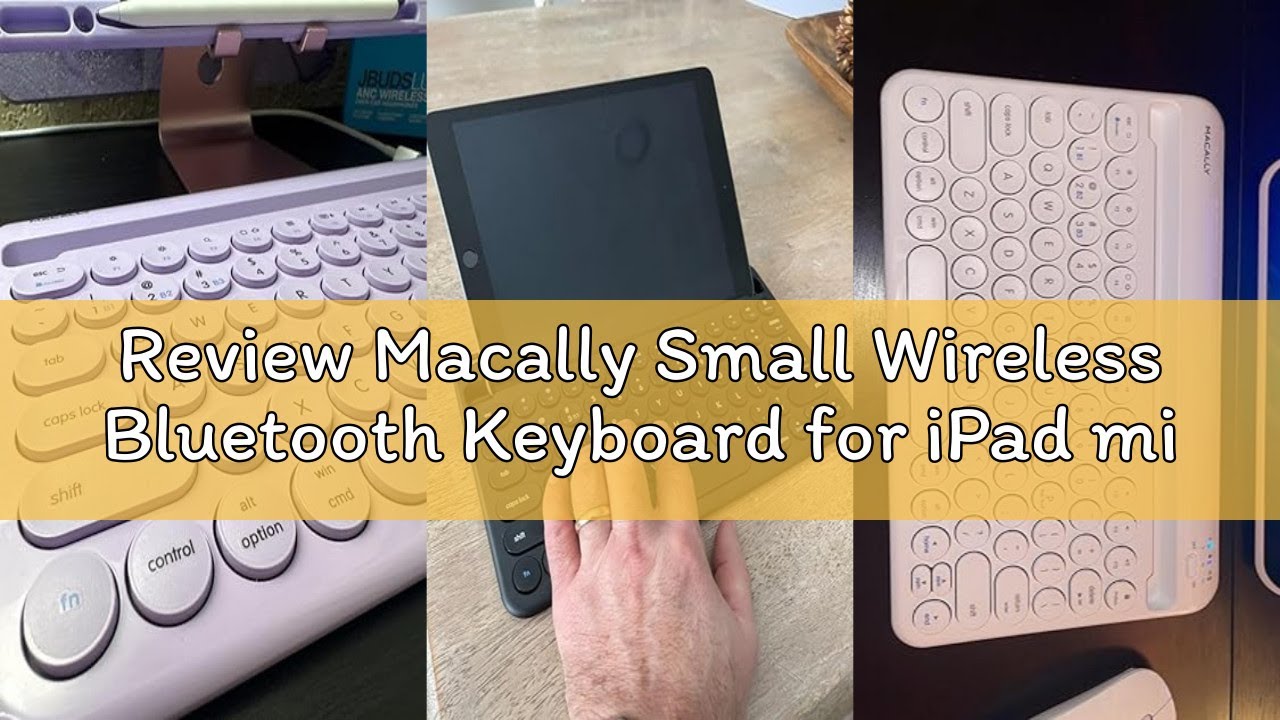 Review Macally Small Wireless Bluetooth Keyboard for iPad mini/Air/Pro, iPhone, Tablet, and Phone -