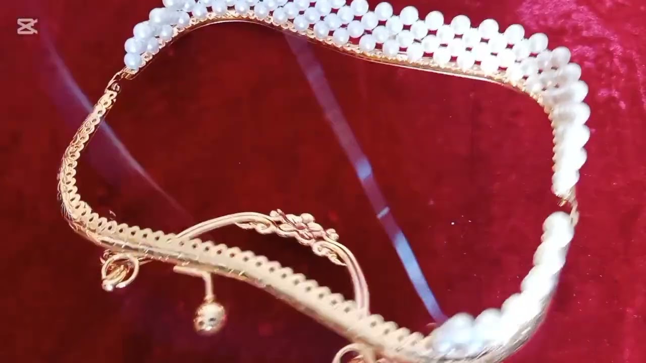 شنطه بالفريم المعدن بخرز اللولي الجزء الاول 