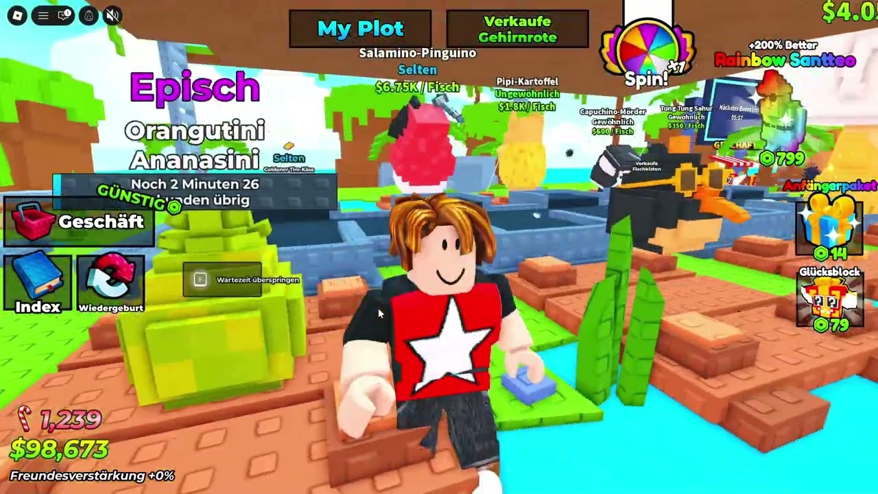 Ich lasse Brr Brr Patapim für mich in Roblox angeln