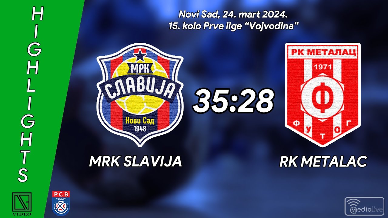 MRK SLAVIJA Novi Sad - RK METALAC Futog (Highlights) [24.03.2024.]