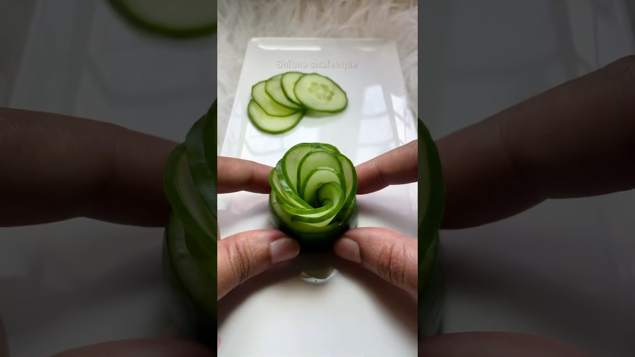 Do you know how to make cucumber flowers? #shorts