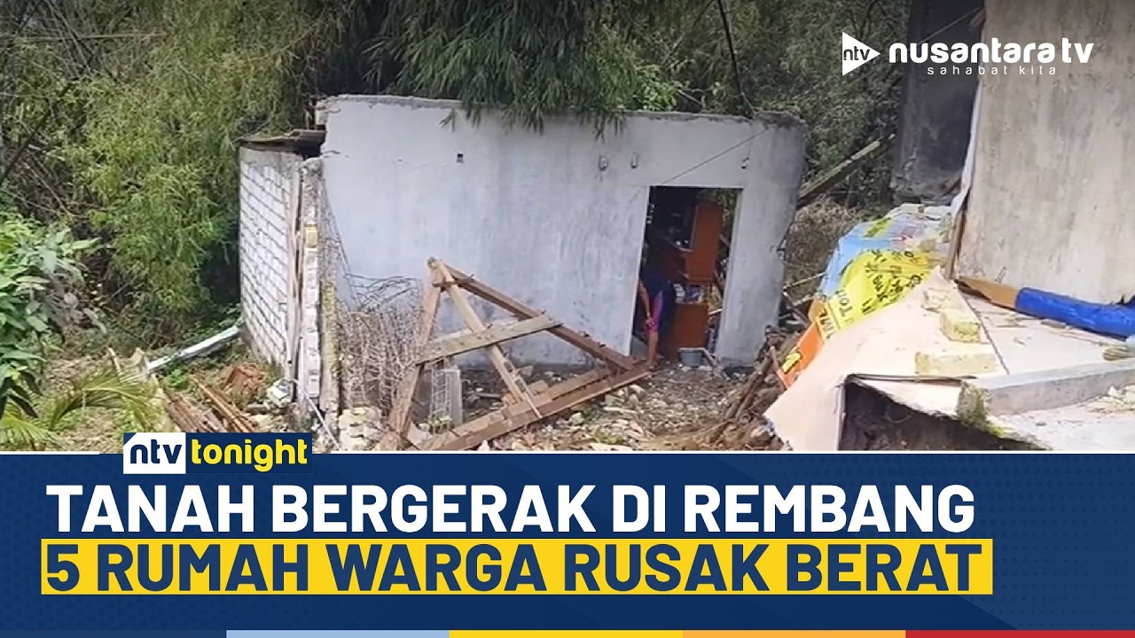[LIVE] Tanah Bergerak di Rembang, 5 Rumah Rusak Berat Terseret Longsor | NTV TONIGHT