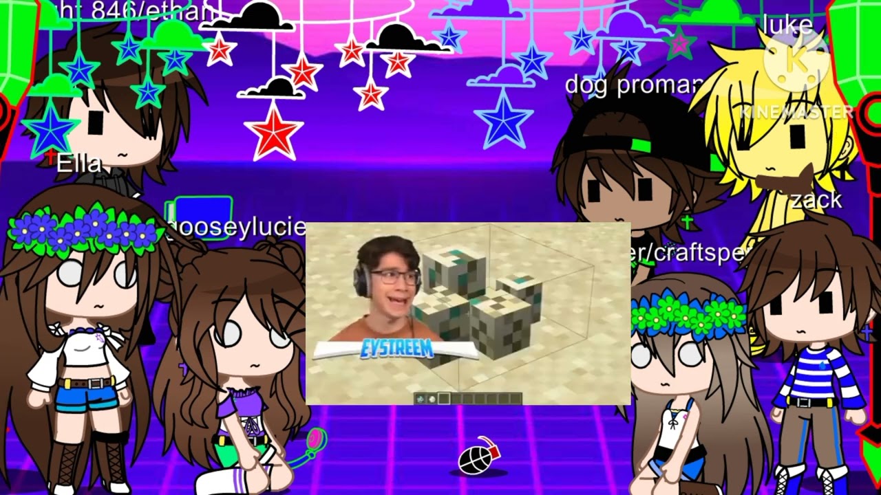 Eystreem crew react to..... gacha club! (1/??)