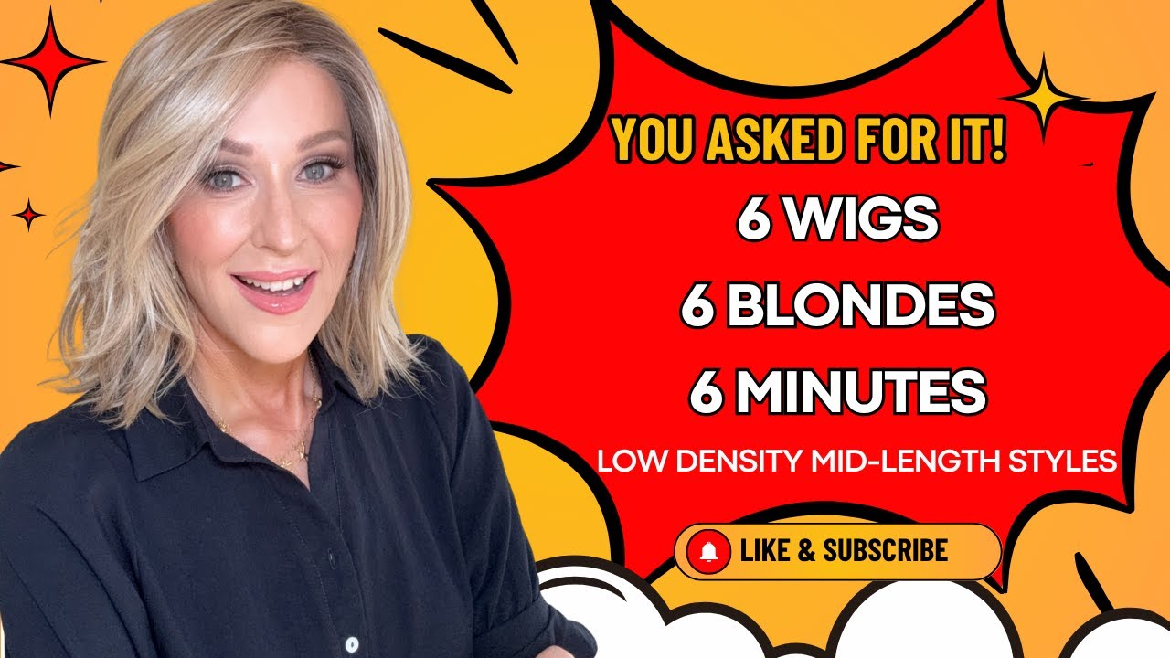 LOW DENSITY MID LENGTH WIGS | 6 Wigs | 6 Minutes | You Asked For IT | Summer BLONDE Styles #wigs