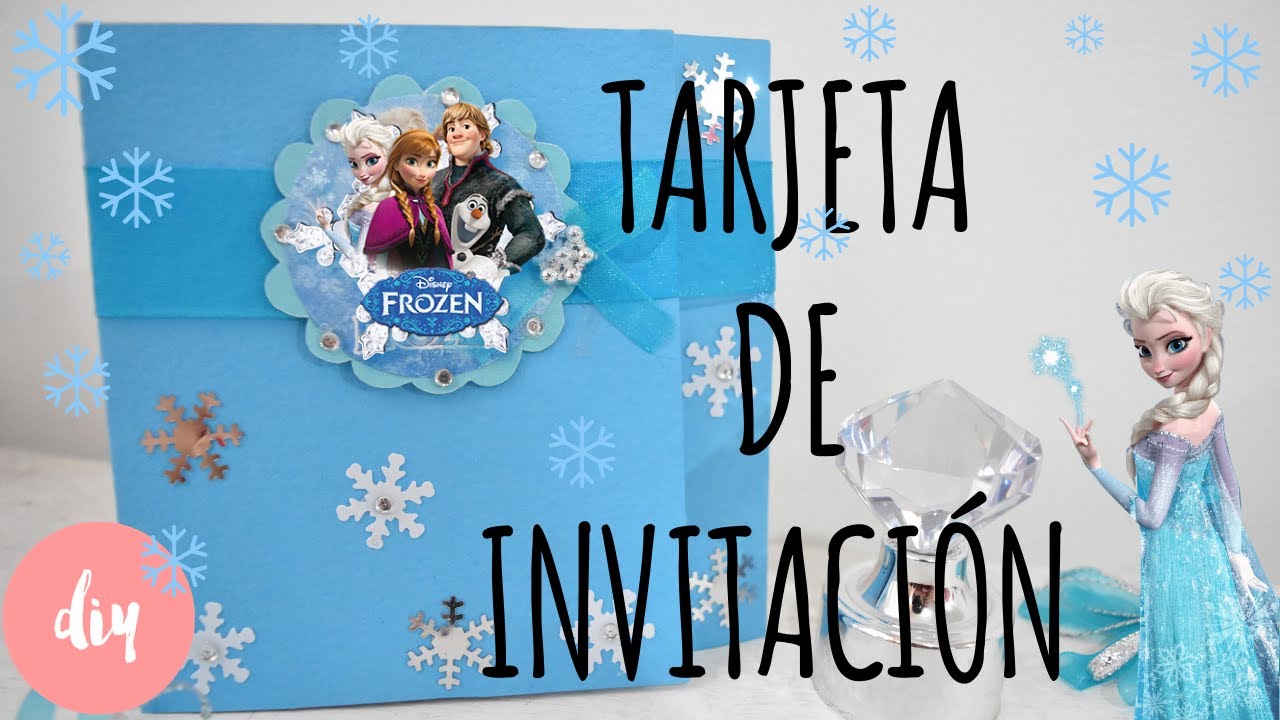 TARJETA DE INVITACIÓN PARA FIESTA DE FROZEN❄️-🤗LikeArt.