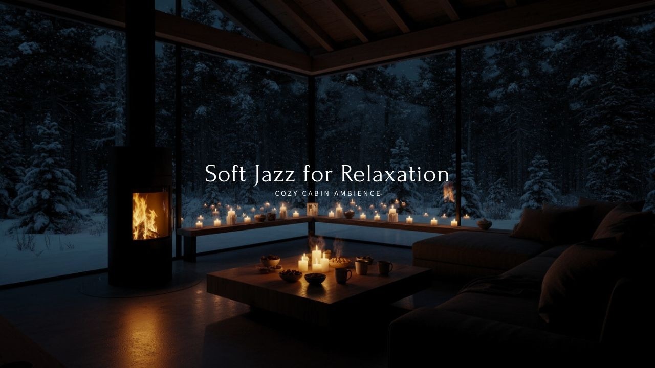 🔴 LIVE Snowy Forest Cabin 🔥Soft Jazz & Warm Firelight for Total Relaxation