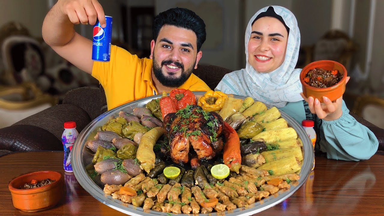 تحدي اللي تقدر تاكلة راح اعطيك ثمنة💵 (الجزء السادس)👈وليمة المحشي..!!😋