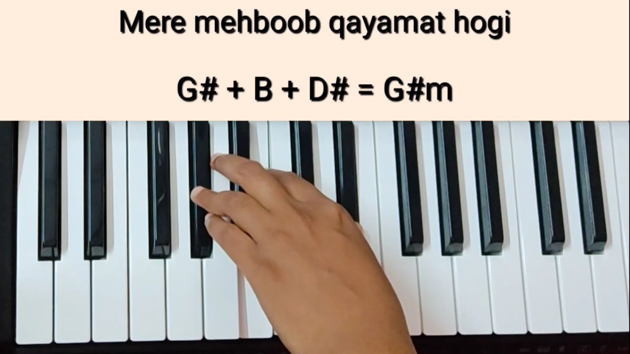 Mere mehboob qayamat hogi tutorial (Chords+Melody) | Mr. X in Bombay | Keyboard