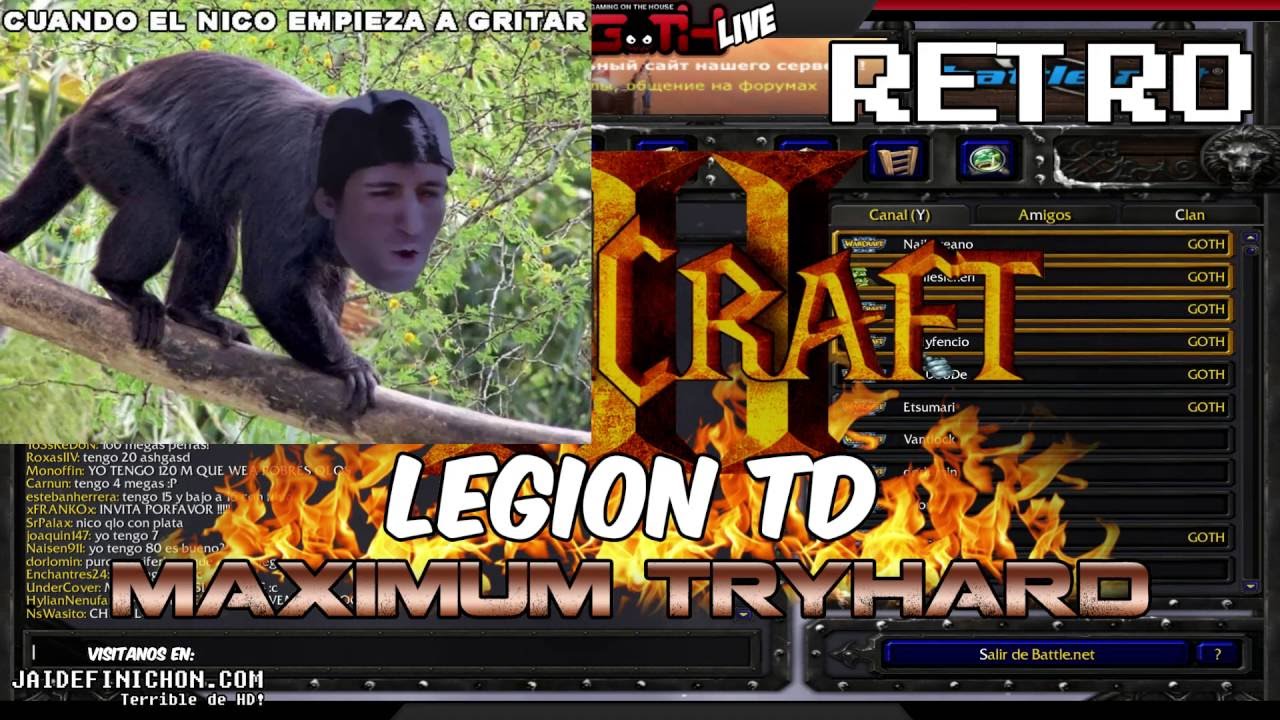 MAXIMUM TRYHARD LEGION TD! EN VIVO! #JaidefinichonLIVE en Español - GOTH