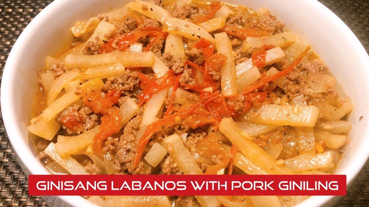 Ginisang Labanos with Pork giniling