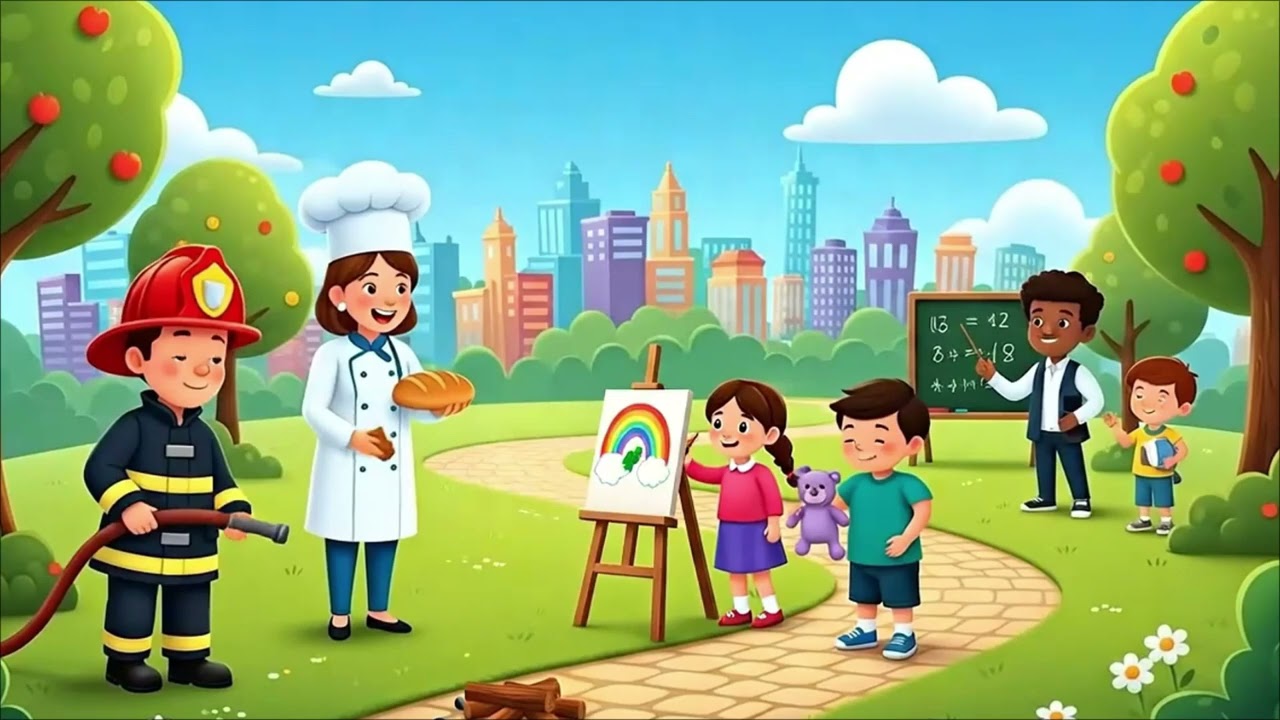 👩‍🚒👨‍⚕️ ¡Profesiones Cantando! - Canción Infantil para brincar y bailar 