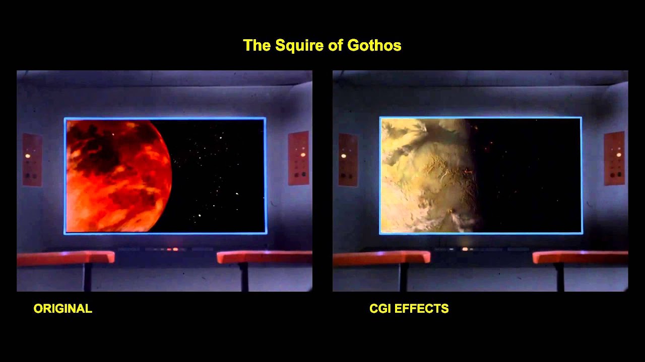 Star Trek - The Squire of Gothos - visual effects comparison
