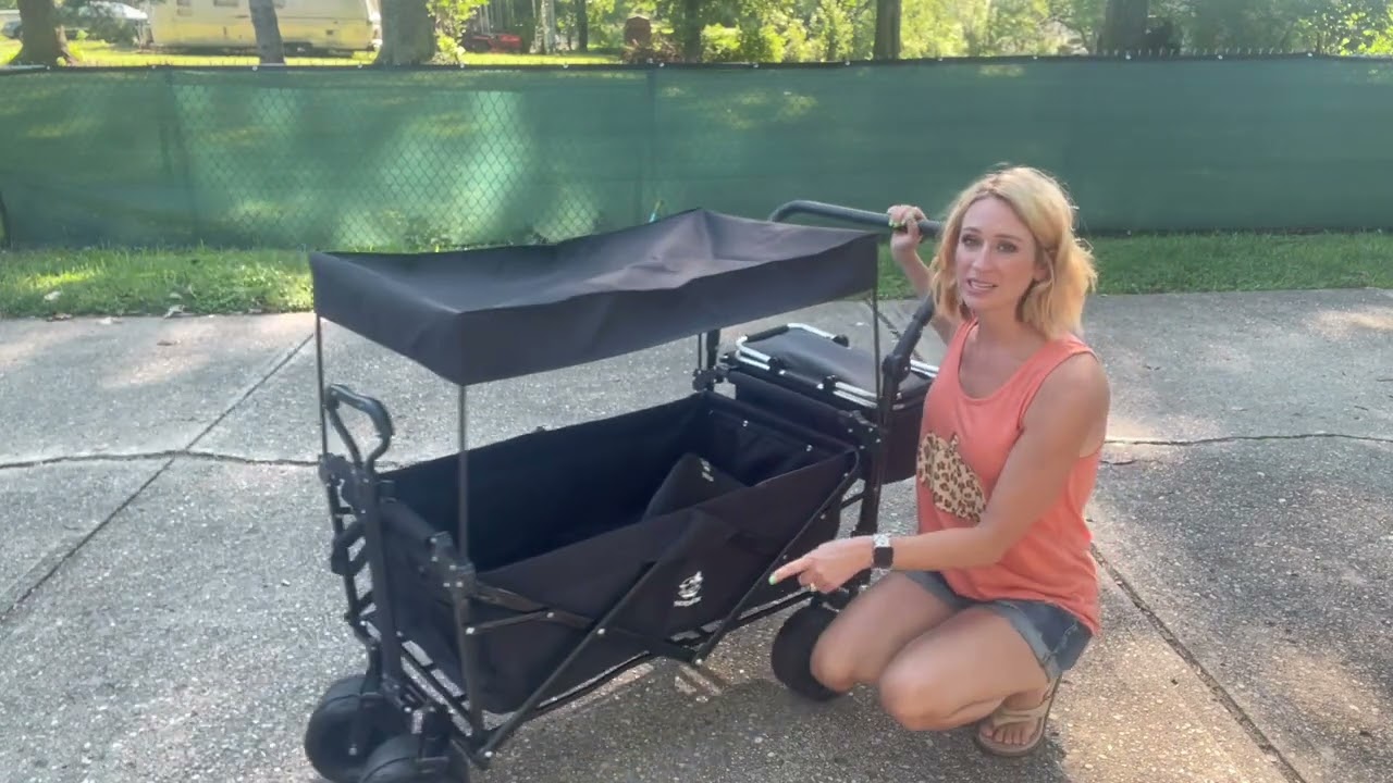 Review of Collapsible Wagon Heavy Duty Folding Wagon Cart with Removable Canopy