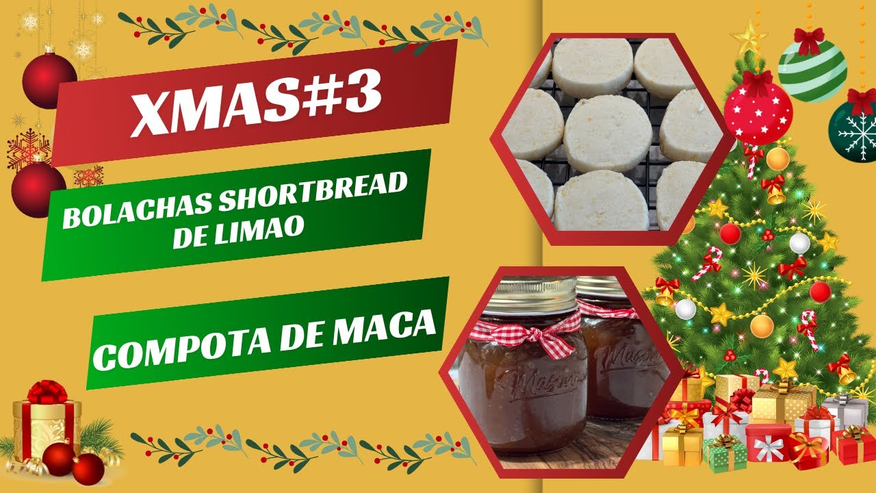 Xmas #3~Compota de maçã e canela para prendinhas~Bolachas Shortbread de Limão 🍋