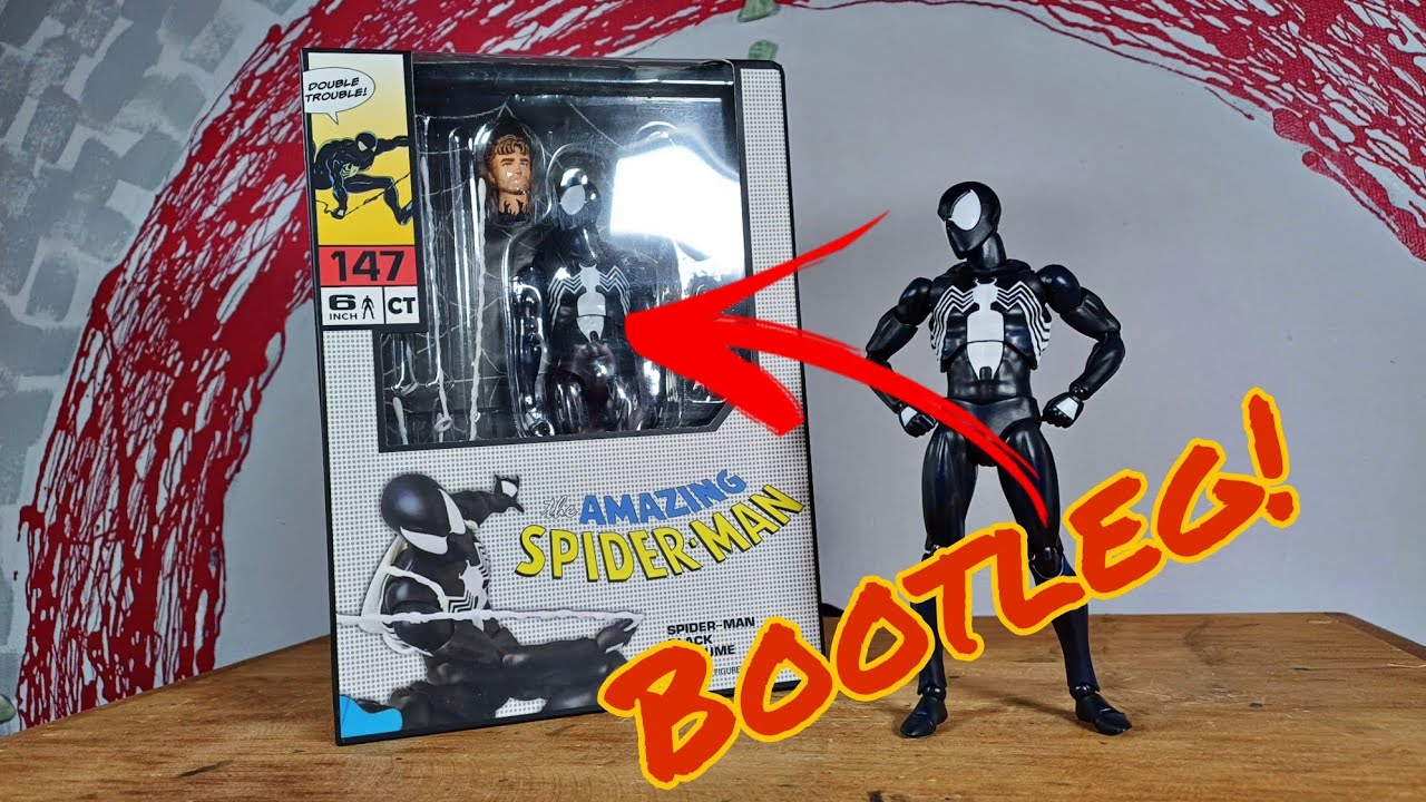 CT Toys Bootleg Mafex Black Costume Spider-Man Review & Comparación!!! [Español]