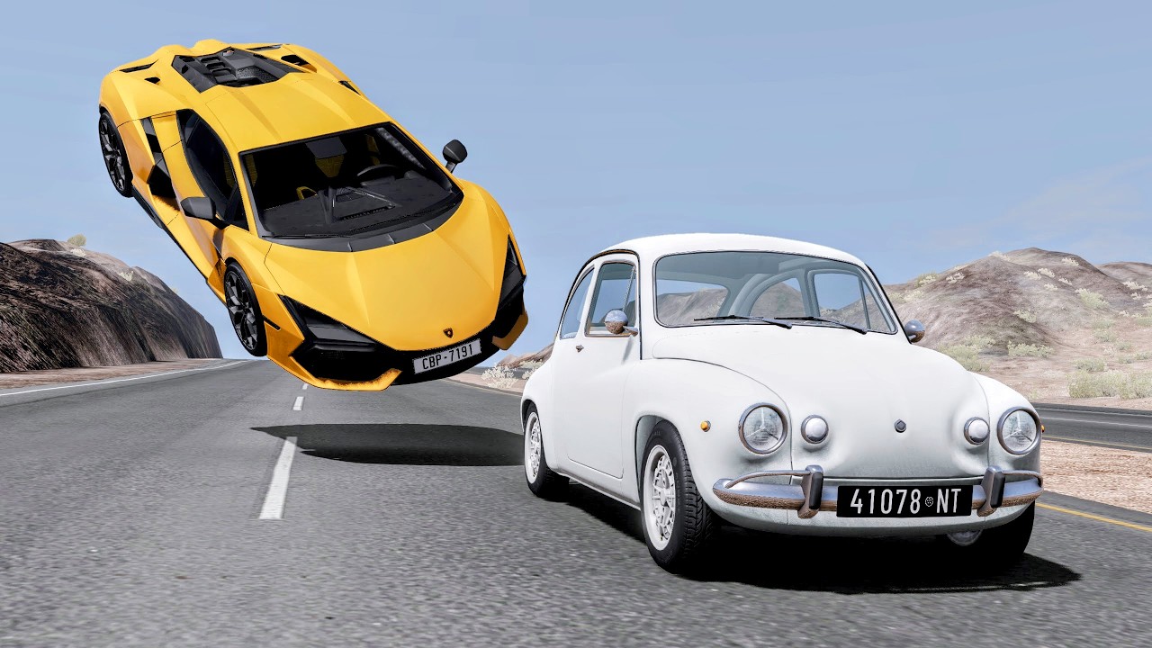 High Speed Traffic Car Crashes #170 - BeamNG Drive | CrashBoomPunk