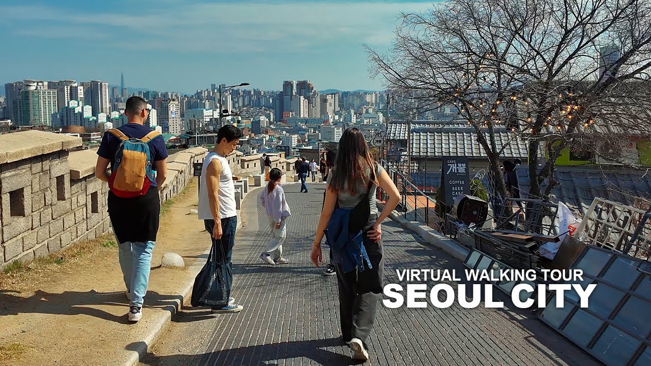 서울 낙산공원 성곽길, 봄날 산책하기 좋은 한양도성 순성길 그리고 이화동 벽화마을, Seoul, South Korea, Travel, 4K