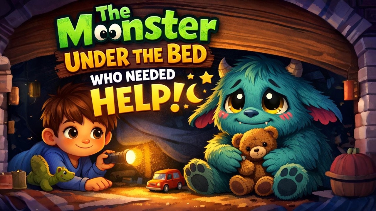 The Monster Under the Bed Who Needed Help 😴 | Liam & Grum’s Secret Adventure