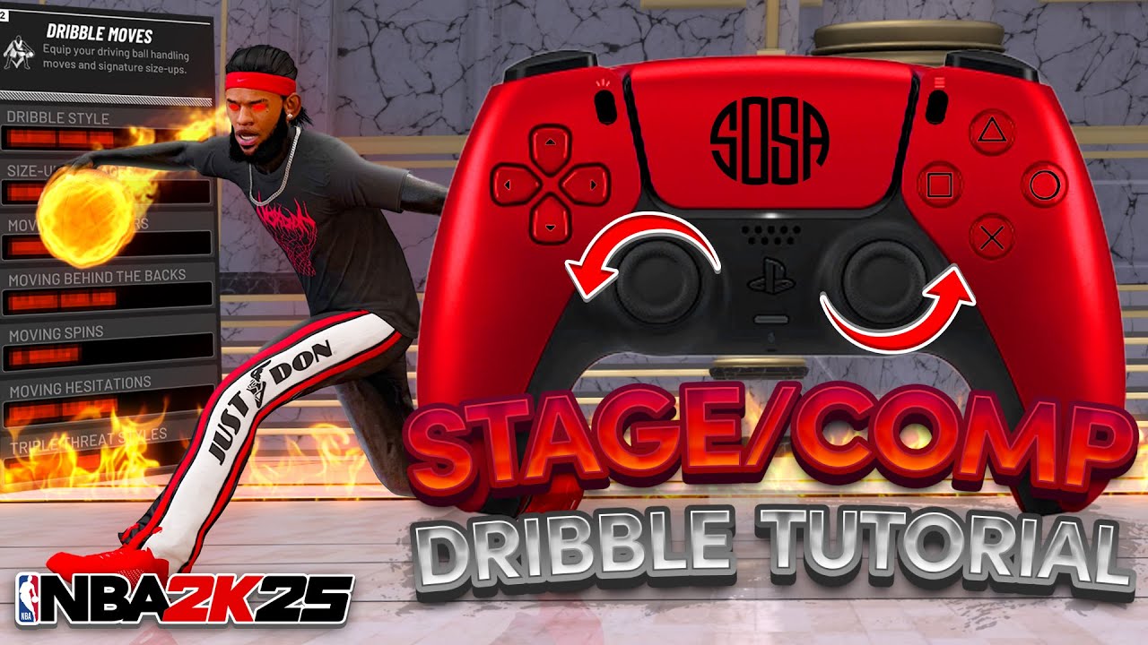 HOW TO DRIBBLE LIKE A COMP GUARD IN NBA 2K25 DRIBBLE TUTORIAL W CONTROLLER CAM!