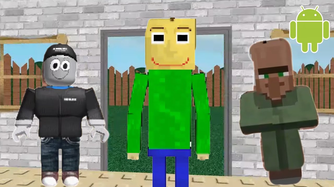 Baldi's Minecraft & Roblox Android Mod! - 3 Baldi's Basics Android Mod