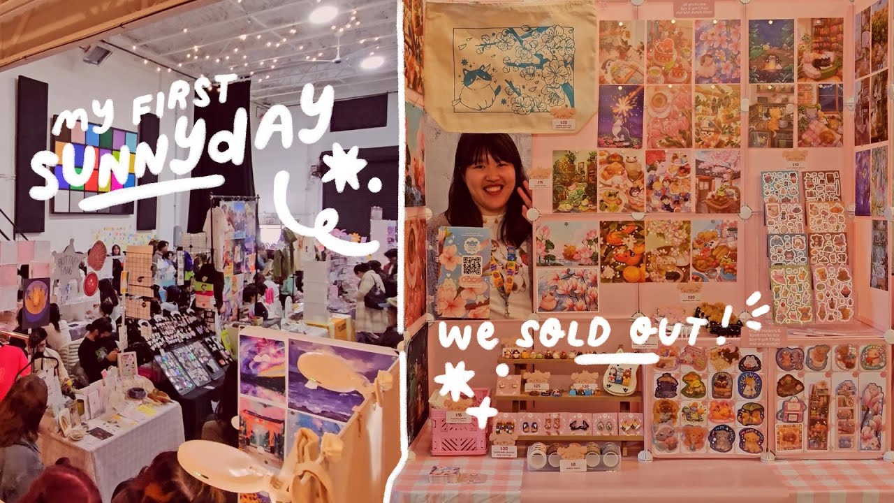 selling out at sunnyday market ✧ best local market yet! how much $ did I make?