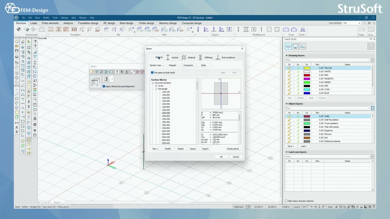FEM Design User manual: 8.1 Bars in FEM Design