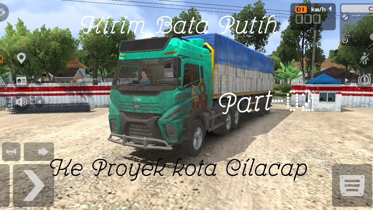 Lanjut perjalanan Menuju Proyek kota cilacap, Truk Hino Trailer kirim bata putih, Truk Simulator