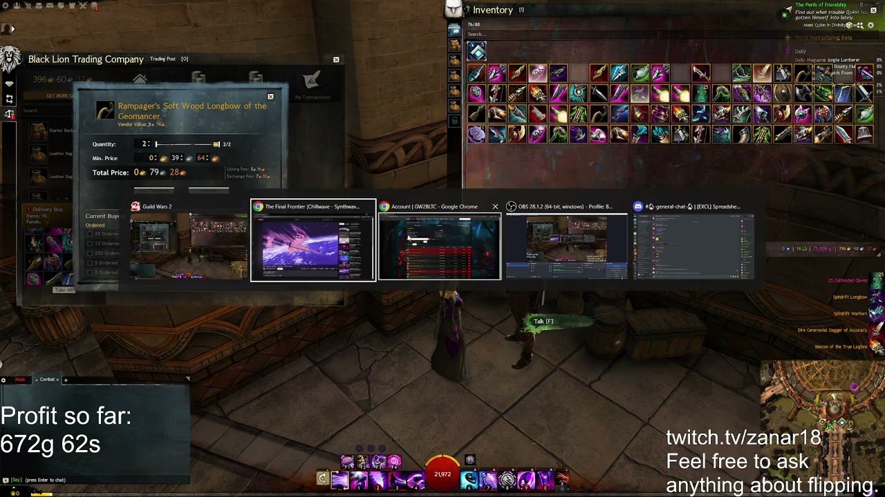 Player vs Trading Post - Flipping Challenge from 2g to 10000g - Day 15