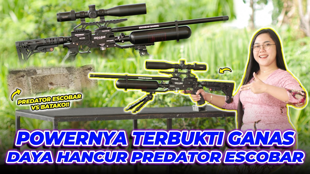 POWERNYA ASLI GANAS ‼ PEMBUKTIAN TES DAYA HANCUR SENAPAN PCP PREDATOR ESCOBAR AIR RIFLE 500CC