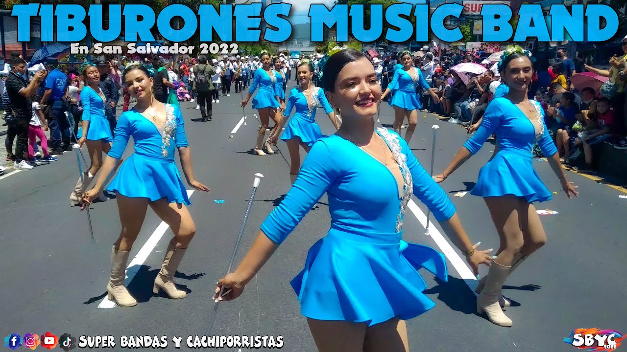 Tiburones Music Band en el Desfile de Correo de San Salvador 2022