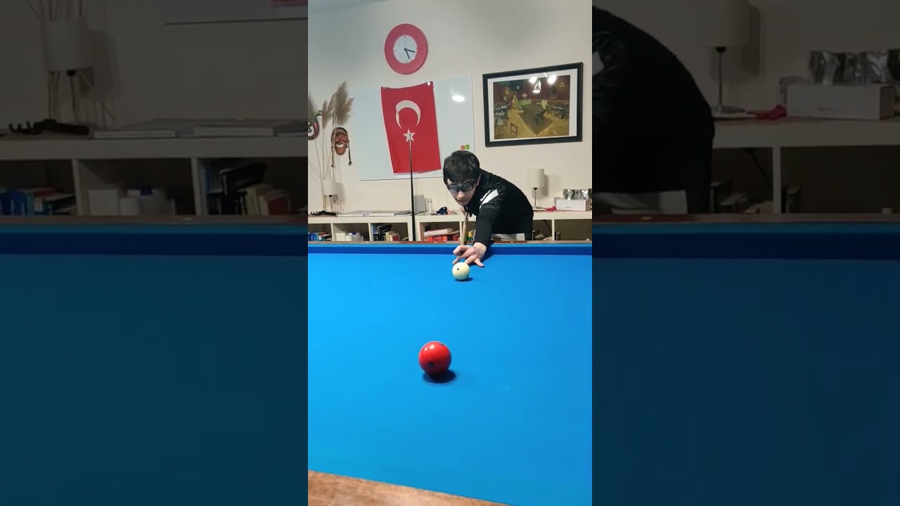 Junge erkl&auml;rt 3 Bandbillard Sto&szlig; #3쿠션 #3cushion