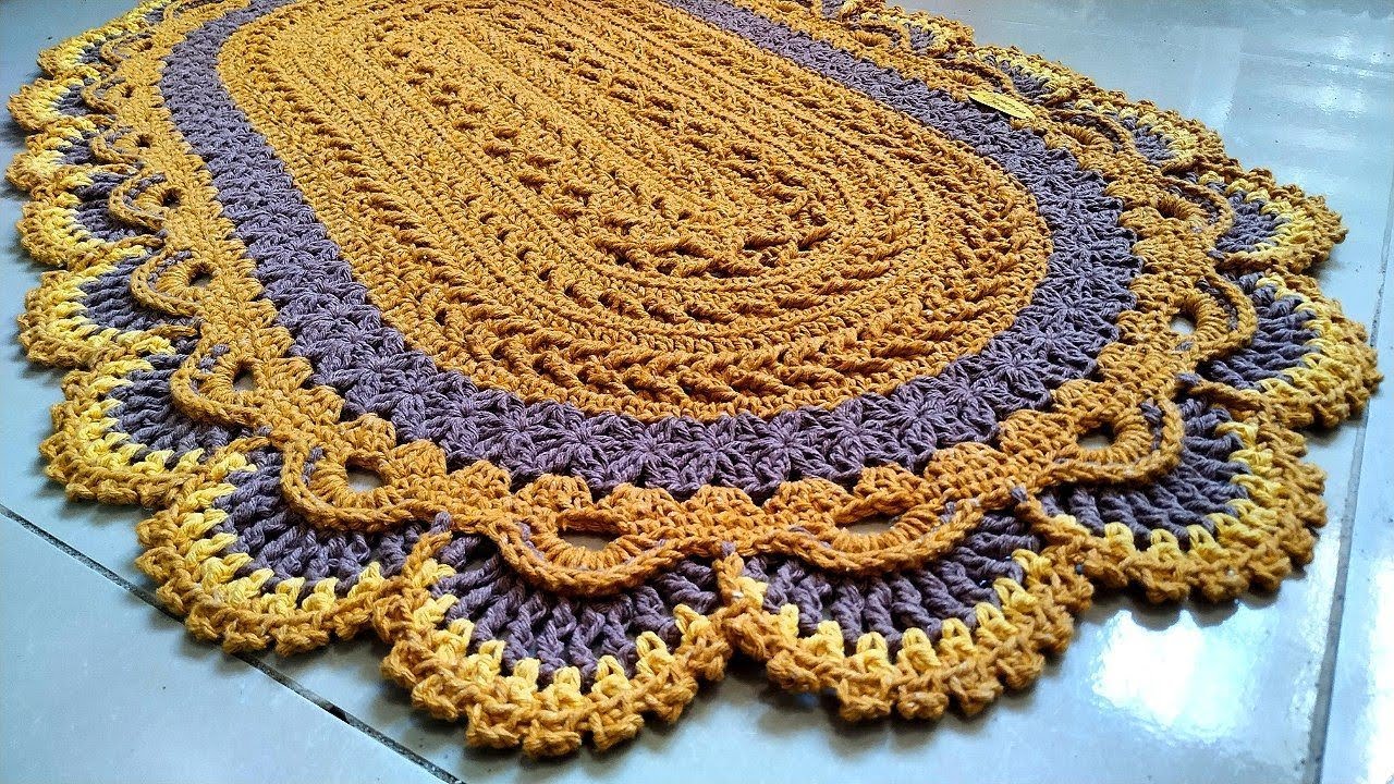 Tapete Russo Em Crochê Relevos - PASSO A PASSO | @CrochetariaOficial