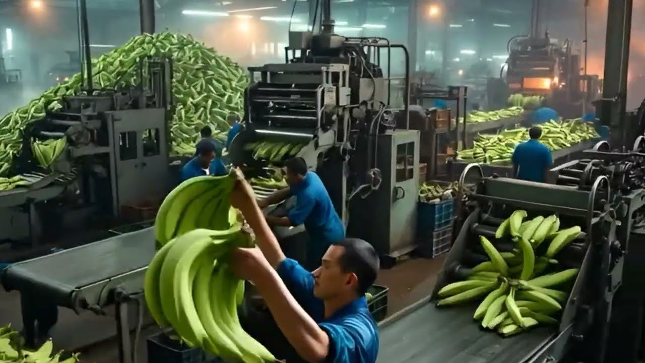 🛑 Inside the Largest High-Tech Banana Stem Factory You’ve Never Seen Before 🍌🏭