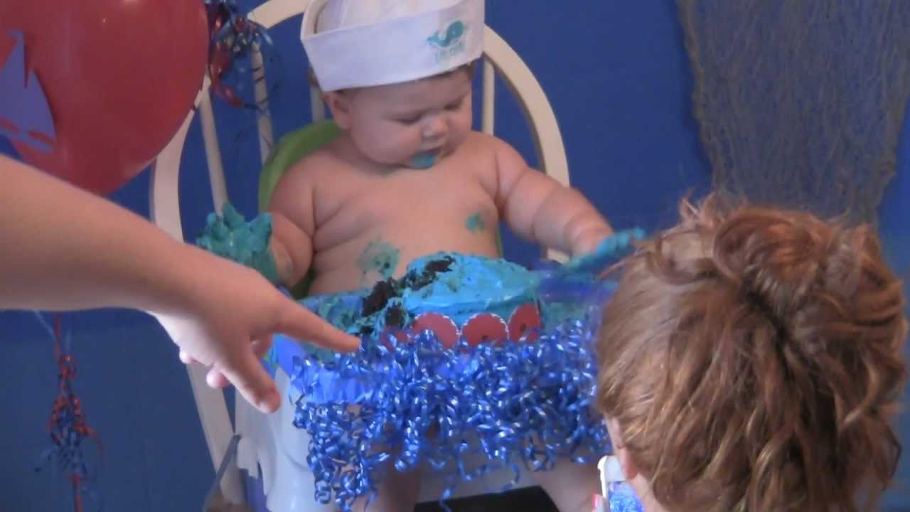 Mason's first birthday-cake smash